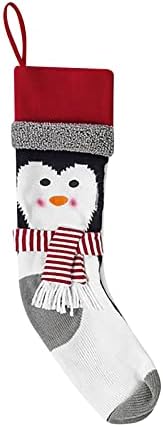 XIOS 2022 Божиќни чорапи 18 Големи божиќни чорапи Божиќни санта снежен човек пингвин украси домашни партии и подароци за деца со мушка венчаница