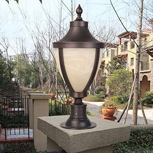 CZDYUF Цилиндрична ламба wallидна ламба надворешна градина водоотпорна врата пост ламба надворешен пејзаж Европски стил Дворот светилка предводена