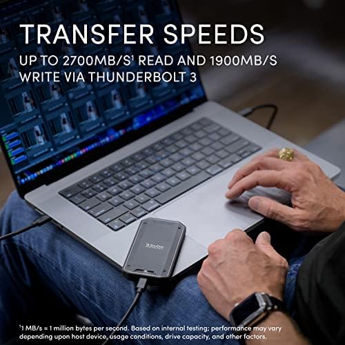 Sandisk Pro-G40 SSD-До 2700MB/s, Thunderbolt 3, USB-C, IP68 Отпорност на прашина/Вода, Надворешен Погон На Цврста Состојба-SDPS31H-002T