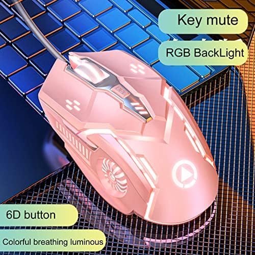 GIFZES Игри На Глувчето, G5 Жичен Глушец RGB Задно Осветлување Неми Компјутерски Додатоци USОНОМСКИ USB 3200DPI Е-Спортски Механички