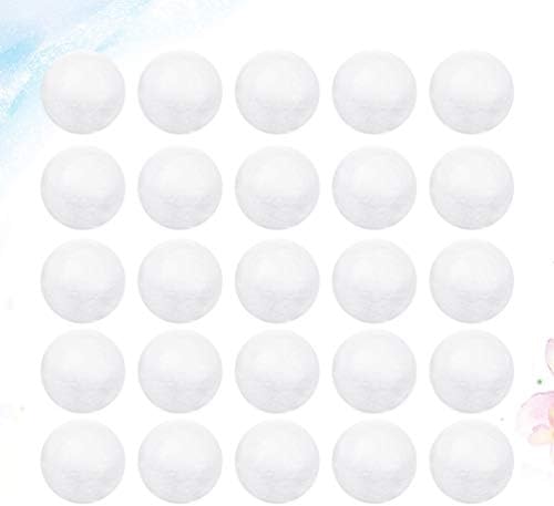 Стобк 180 парчиња бела пена топка Полистирен занаетчиски топки сфера бела полистиренска моделирање тркалезни форми декорација топки