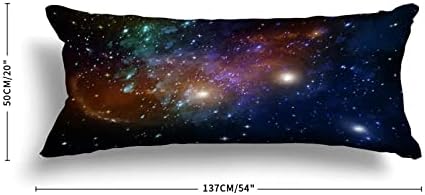 Utf4c starsвезди Планета галаксиска перница за тело покритие памук 20 x 54 возрасни меки со патент перница машина што се мие долга перница