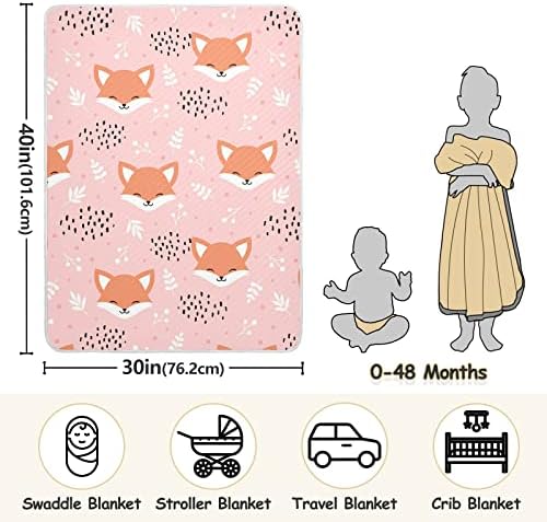 Симпатична лисица бебешки ќебиња за момчиња супер меко топло дете ќебиња за девојки лесен креветче ќебе фрли ќебе за новороденче за креветчиња за креветчиња за во?