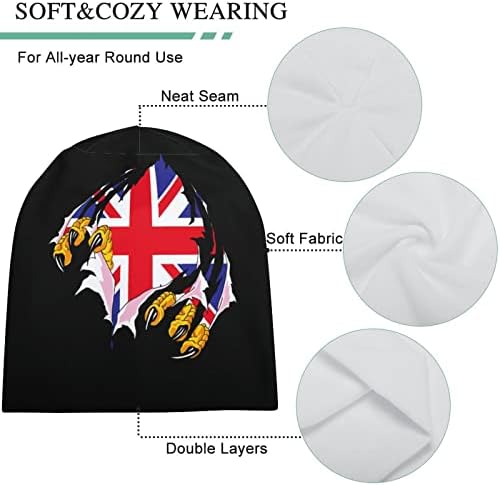 Канџ гранџ Англија знамето на гравчето меко топло топло целото пуловер капаче за череп капа за спиење за унисекс