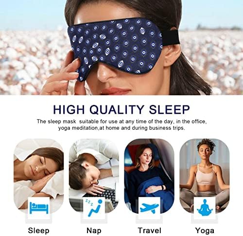 Унисекс спиење маска за очи сино-лукав-елим-око ноќ за спиење маска удобно покритие за сенка за спиење на очите