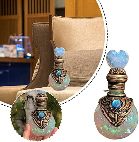 Сирена аура магична напивка, месечина магија напивка декоративно шише смола декорација рачно изработен кристален скапоцен камен посакувајќи шишиња