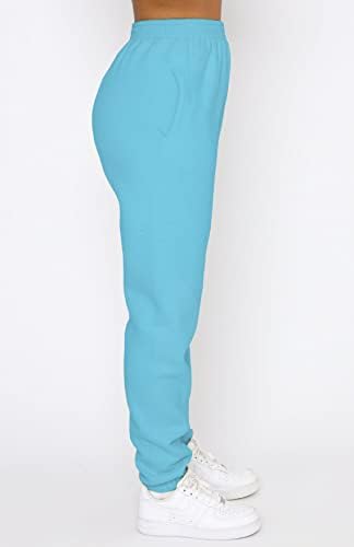 Слатковонски женски обични удобни џемпери со високи половини, панталони за пот, зимски џогери на дното со џеб