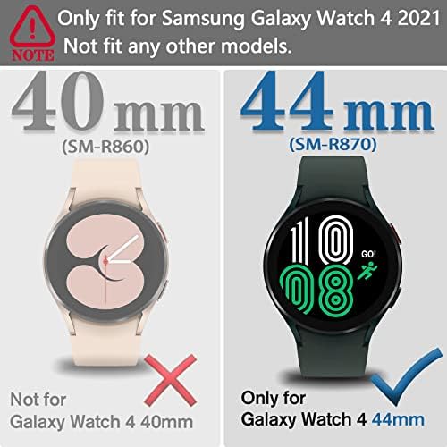 Вугонгјан Случај Компатибилен Со Samsung Galaxy Watch 4 Екран Заштитник Случај 44mm Мека TPU Отпорен На Гребење Целосно Покритие