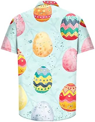 Ксипкокм Машки Велигденски маички Хавајски лапти модни писмо печатена маица на плажа плус големина удобна шиница надолу пулвер