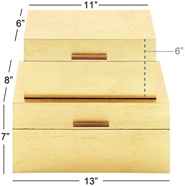 Космолизирање од космополитска кутија со дрво со текстура со текстура, сет од 2 13 , 11 w, злато