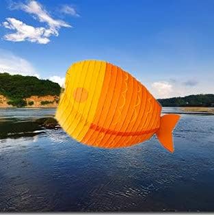 Еден фенер 3 парчиња риба во форма на виси хартија фенери за забава со океани, 12 инчи
