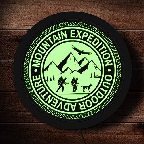 Geeky Days Outdoor Adventure Mountain Expedition Персонализирана LED неонски знаци за пешачење далечински управувач во боја Промена