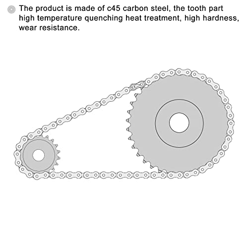 uxcell 10 заби заби тип Б сингл влакно 3/8 теренот, 8мм ДОГОВОР А3 јаглероден челик за ISO 06B