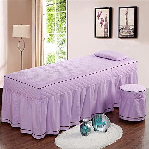 Zcraft Professional Massage Linens Table Bed Cover со дупка за лице за салон за убавина опремена масажа за масажа, чиста боја за убавина за