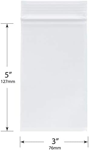 Плимор патент што може да се повлече од пластични кеси, 2 мил, 3 x 5