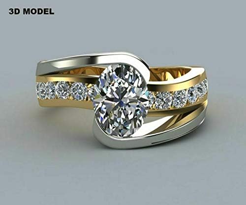 Мода 18К жолто злато позлатен мозаик круг исечен бел топаз прстен жени свадба