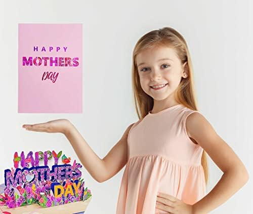 Поп-Ап Картичка За Денот На Мајката-Рачно ИЗРАБОТЕНА 3Д Честитка СО Плик, Креативни Скокачки Картички За Подароци За Мајка, Баба,