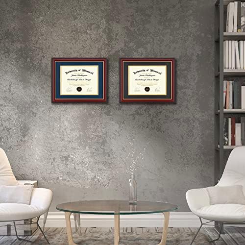 Рамки за дипломи од Minesaxel 8.5 x 11 со документ за сертификат за црна мат
