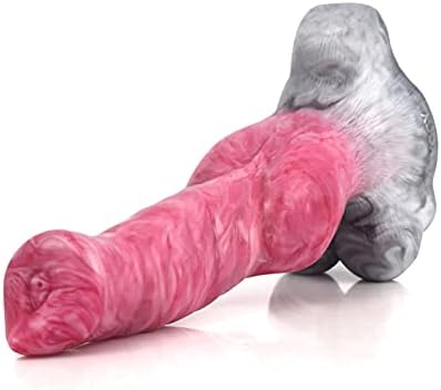 Дебела реална волк дилдо 10inch животно дилдо со вшмукување чаша, голема розова силиконска анална приклучок дилдо возрасна играчка за жени без