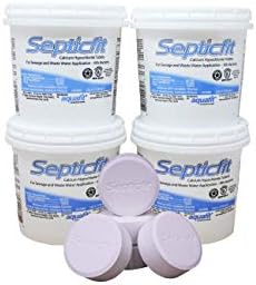 Септитфит септички хлор таблета - 4 пакет за вредност на палто - 6 таблети за таблети - 8,2 фунти - не за употреба во базени