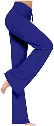 Женски јога панталони права нога лабава удобна модална памучна подигање панталони за третирање на тренингот што работи обични џемпери