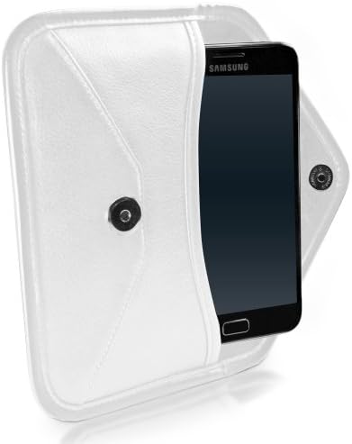 Boxwave Case Компатибилен со Huawei P Smart S - Елита кожна торбичка за месинџер, синтетички кожен покрив дизајн на пликови дизајн