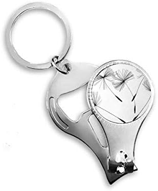 Црно сиво бело глуварче нокти прстен прстен клуч за шишиња со шишиња со шише