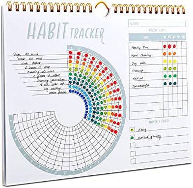 Календар за трагач на ламаре навики - списание за инспиративни навики со спирално врзување - дневен весник и табла за целта - списание