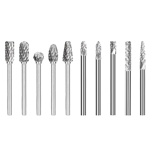 Rotary Burrs на Tunfsten Carbide Rotary Burrs 20pcs Rotary File Set 3mm Shank Double Cut Electric Electric Grinding Tools Altes 20