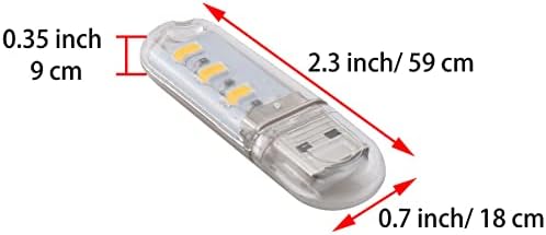 Ruiwaer 4PCS USB LED ноќно светло, светло на коридорот, USB LED светло, USB LED фенерче за електроенергетска компјутерска лаптоп лаптоп лаптоп за кампување осветлување