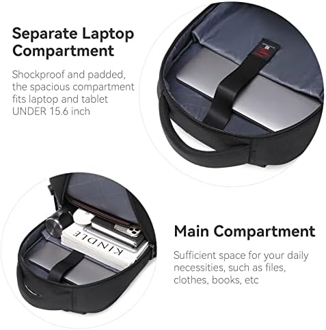 Bouyota Business Rankpack, ранец на лаптоп за патувања, ранец на лаптоп за патувања 15,6 инчи со USB порта за полнење, ранец на