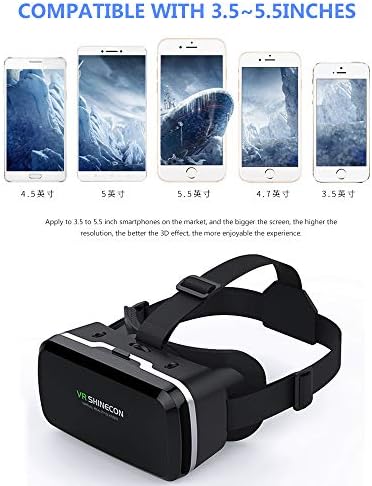 HD Слушалки За Виртуелна Реалност w/Контролер/Gamepad, VR Слушалки за iPhone/Android, 3D VR Очила за ТВ, Филмови &засилувач; Видео