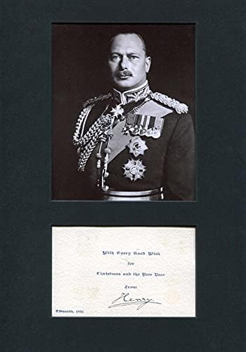 Принцот Хенри, војводата од Глустер Автограм, потпишана новогодишна картичка