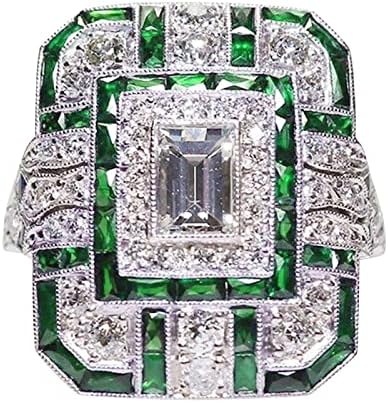 Луксуз целосна дијамантска круша облик на накит накит за роденденски предлог за невестински ангажман забава прстен прстен сет за жени не'рѓосувачки