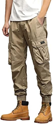 Менски работни панталони Изградба на Менс цврст моден лесен лабав памук плус големина џеб чипка панталони во целост момче