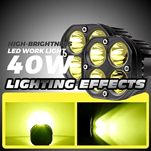 LEDYYTE 3 Инчи 40w LED Светлосни Парчиња, Водоотпорна Коцка Место LED Светло За Магла, Возење Светлина За Мотоцикл Брод Камион Надвор