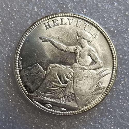 АВЦИТИ Антички Занает 1874-Б Швајцарски Сребрен Долар Унц Монета Колекција на Големо 2129