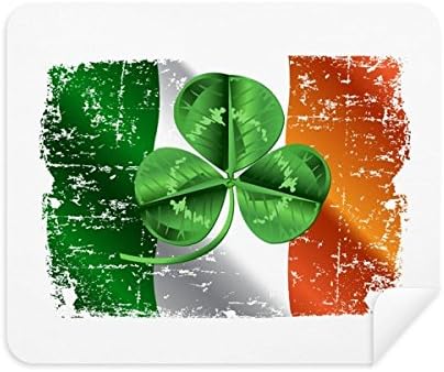 Ирска Детелина Национално Знаме Зелена Крпа За Чистење Чистач на Екран 2 парчиња Велур Ткаенина