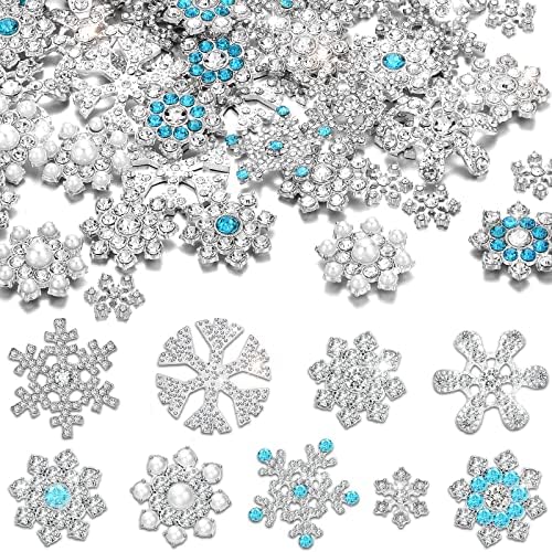 Копчиња за снегулка од снегулка, Божиќ бисери, копчиња за сребро на накит за накит.