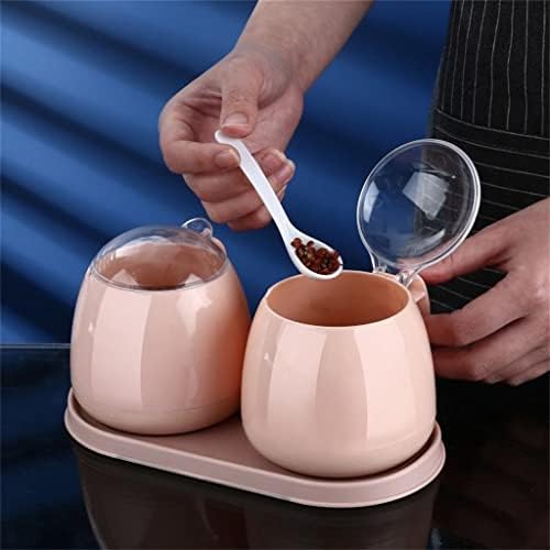 Zhuhw Condiment Cup Cup Set Secating Semping Salt Shaker Plastion Searning Jar (боја: E, големина