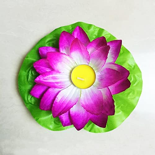 16 парчиња крпа од боја на крпа лотос цвет лебдечка вода лажна цветна фенери за лотос во форма на езерцето за езерцето за декорација
