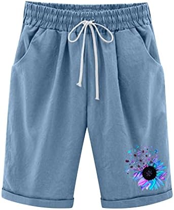 Енху тинејџерски девојки панталони печати преголеми панталони за јуниори Спандекс постелнина случајни летни панталони 2023 облека ми