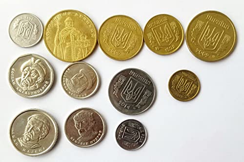 2000 Не Нане Марка Сет на современи украински циркулирани монети, гривни, копекс од 2000 гривни, Копек Продавачот ВФ-20