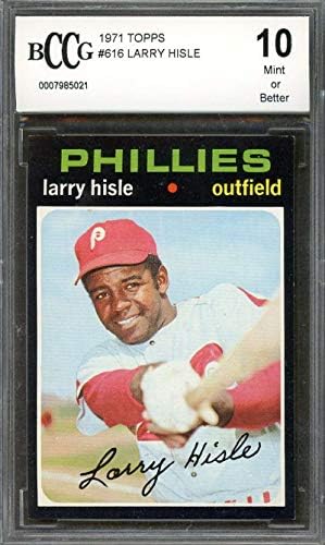 Larry Hisle Card 1971 Topps 616 Phillies BGS BCCG 10 оценета картичка