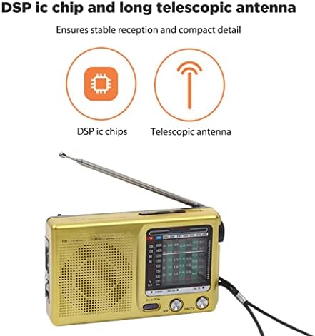 Dloett Retro Weather Radio Full Band Handheld SW AM FM Mini батерија вграден вграден звучник