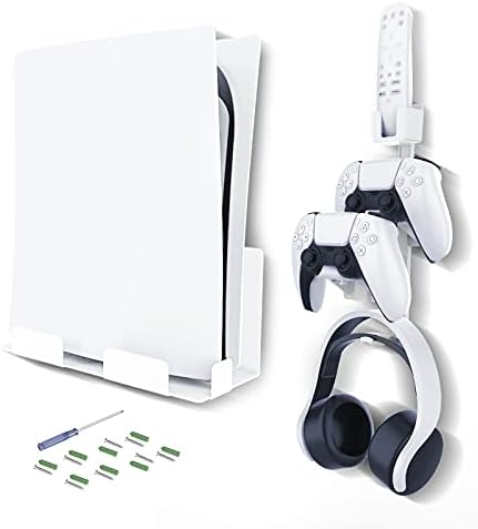 Nexigo PS5 додатоци за монтирање на wallидови - wallидна заграда за конзола PlayStation 5, контролори, слушалки и медиуми далечински управувач