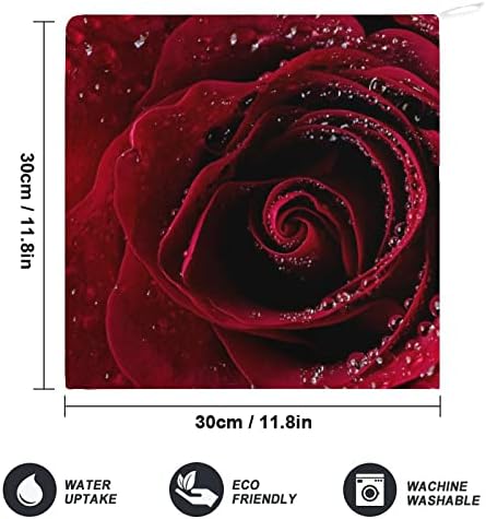 Роуз рачна пешкир Супер мека абсорбента висина за висина за салата за кујна за бања 11,8in