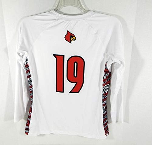 Женски универзитет на Луисвил кардинали 19 игра користена LS White Jersey Lacrosse XL 592 - Игра на колеџ се користи