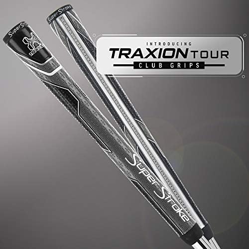 Superstroke Traxion Tour Tour Golf Club Grip | Напредна површинска текстура што ги подобрува повратните информации и так | Екстремниот