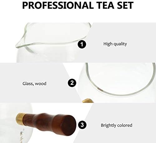Хемотон двојно шут стакло чајник чајник за чај професионален чај сет кафе тенџере со дрвена рачка кафе млеко крема за крем за